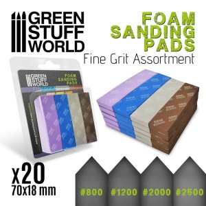 GSW Foam Sanding Pads - FINE GRIT ASSORTMENT x20