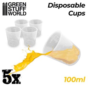 GSW 5x Disposable Measuring Cups 100ml