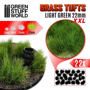 GSW Grass TUFTS XXL 22mm self-adhesive LIGHT GREEN