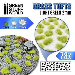 GSW Grass TUFTS 2mm self-adhesive Light Green