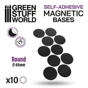 GSW Round Magnetic Sheet SELF-ADHESIVE - 60mm