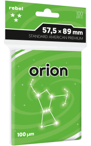 Koszulki na karty Rebel (57,5x89 mm) Orion Premium, 100 sztuk 
