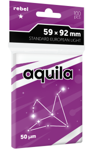 Koszulki na karty Rebel (59x92 mm) Aquila Light, 100 sztuk