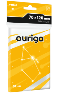 Koszulki na karty Rebel (70x120 mm) Auriga Light, 100 sztuk