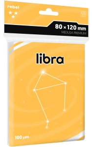 Koszulki na karty Rebel (80x120 mm) Libra Premium, 100 sztuk