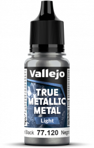 Vallejo: 77.120 - True Metallic Metal - Light - Obsidian Black (18 ml)