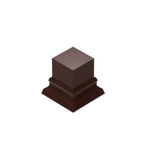 GSW Square Top Display Plinth 3x3 cm - Hazelnut Brown