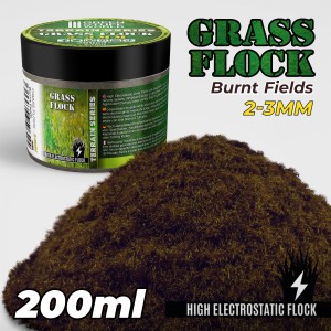 GSW Static Grass Flock 2-3mm - BURNT FIELDS - 200 ml