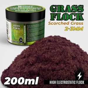 GSW Static Grass Flock 2-3mm - SCORCHED BROWN - 200 ml