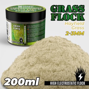 GSW Static Grass Flock 2-3mm - HAYFIELD GRASS - 200 ml